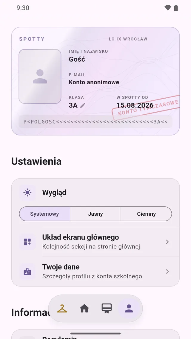 Profil i ustawienia wyglądu